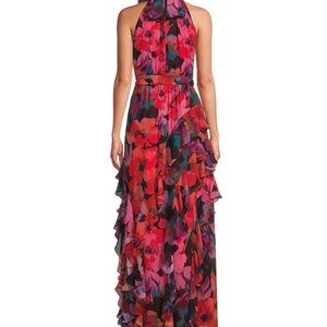 Alex Marie Vibrant Floral Backless Dress